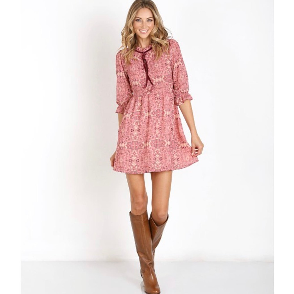 For Love and Lemons | Dresses | Geneva Mini Dress | Burgundy | Sz S - Picture 4 of 12